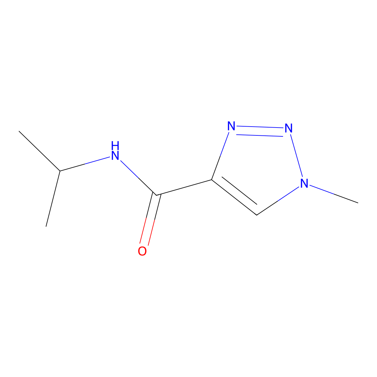 1-methyl-N-(propan-2-yl)-1H-1,2,3-triazole-4-carboxamide molecular structure, CAS 1796880-31-3