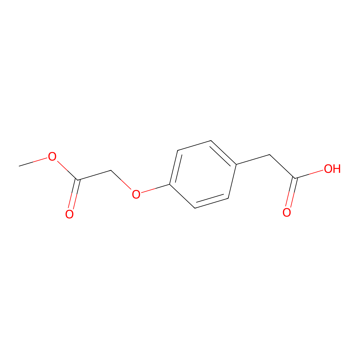 4-(2-Methoxy-2-oxoethoxy)-benzeneacetic acid molecular structure, CAS 179689-40-8