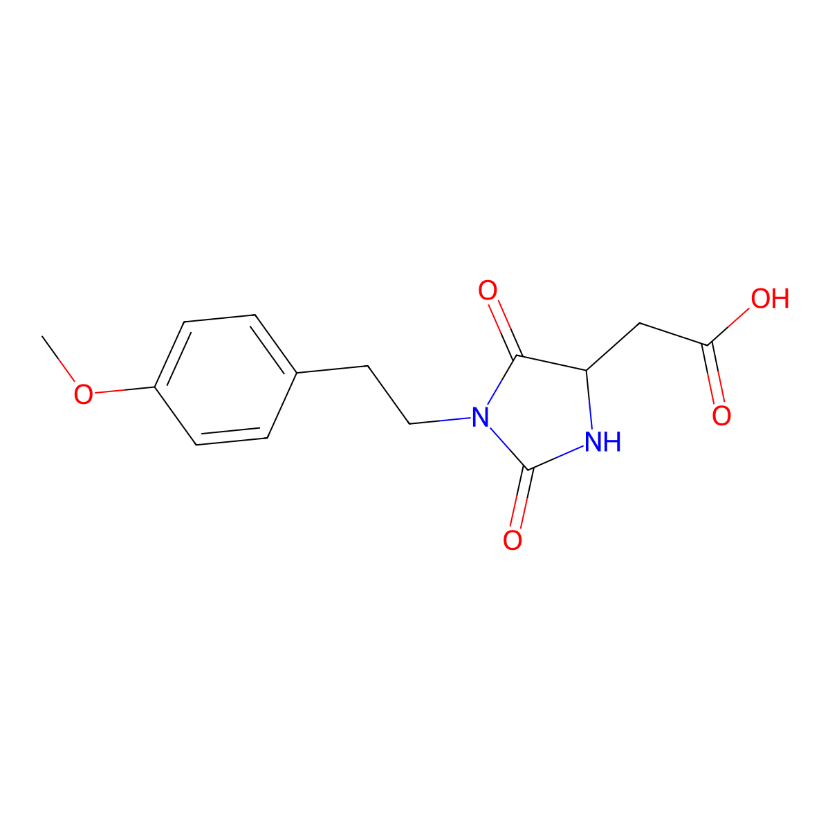 2-{1-[2-(4-Methoxyphenyl)ethyl]-2,5-dioxoimidazolidin-4-yl}acetic acid molecular structure, CAS 1796890-05-5