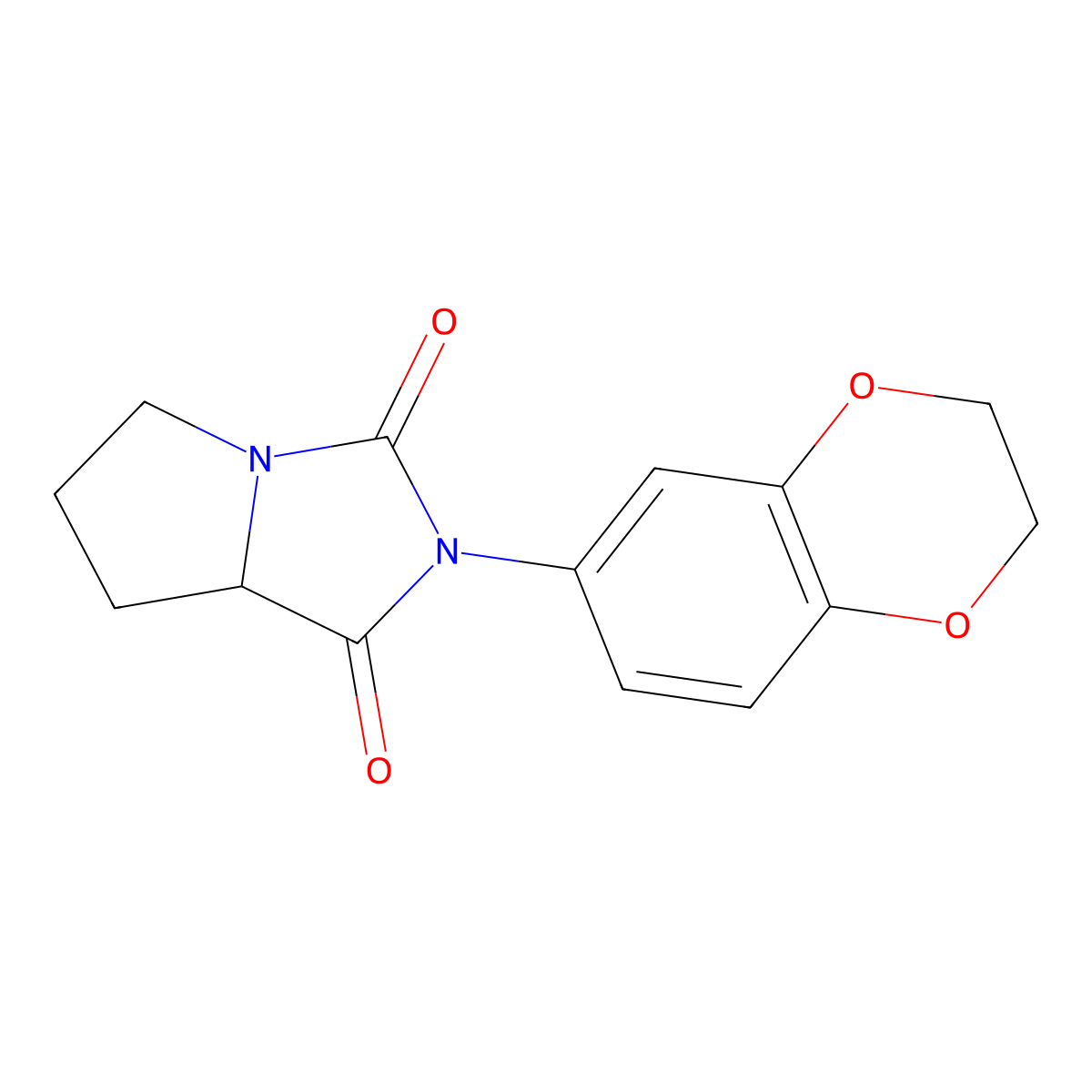 2-(2,3-dihydro-1,4-benzodioxin-6-yl)-hexahydro-1H-pyrrolo[1,2-c]imidazole-1,3-dione molecular structure, CAS 1796902-02-7