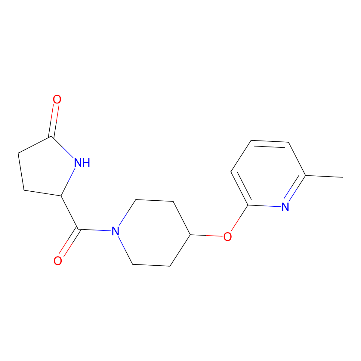 5-{4-[(6-Methylpyridin-2-yl)oxy]piperidine-1-carbonyl}pyrrolidin-2-one molecular structure, CAS 1796907-91-9