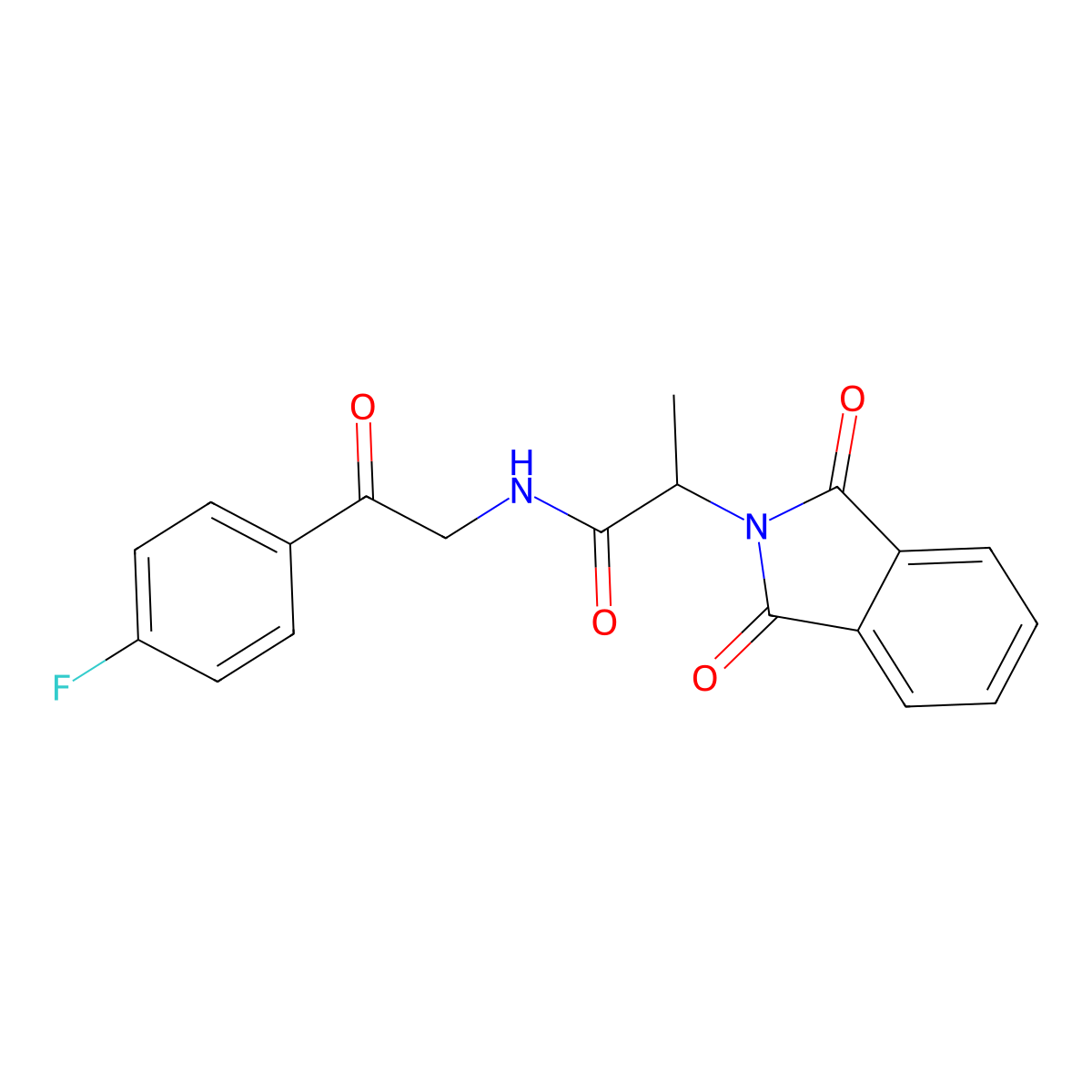 2-(1,3-dioxo-2,3-dihydro-1H-isoindol-2-yl)-N-[2-(4-fluorophenyl)-2-oxoethyl]propanamide molecular structure, CAS 1796925-39-7