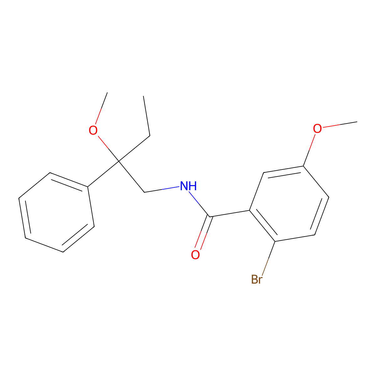 2-bromo-5-methoxy-N-(2-methoxy-2-phenylbutyl)benzamide molecular structure, CAS 1796946-17-2
