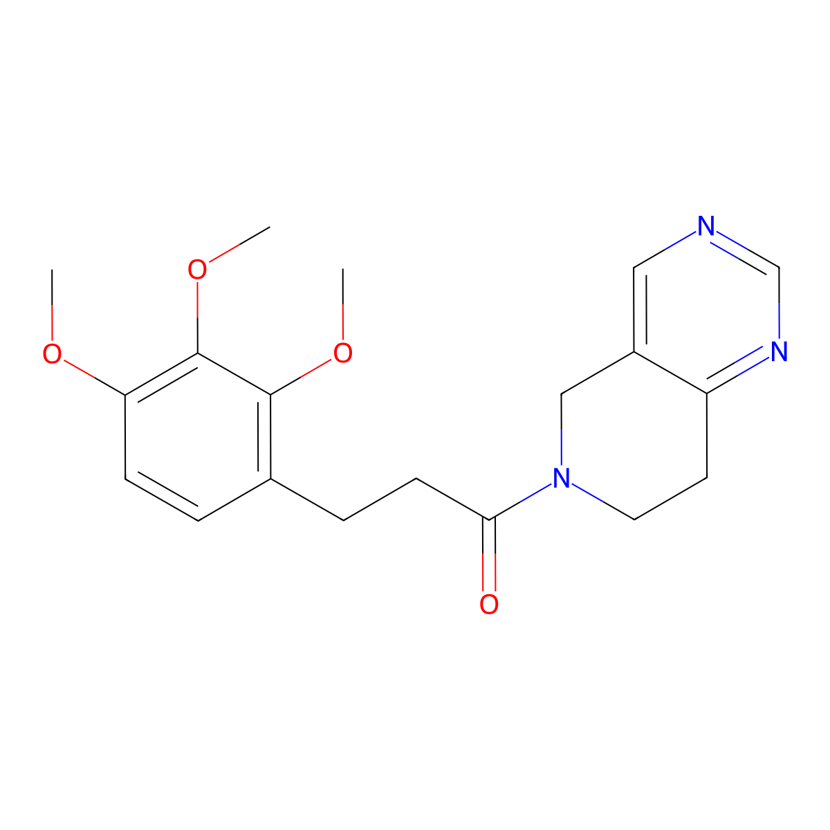 1-(7,8-dihydropyrido[4,3-d]pyrimidin-6(5H)-yl)-3-(2,3,4-trimethoxyphenyl)propan-1-one molecular structure, CAS 1796946-63-8