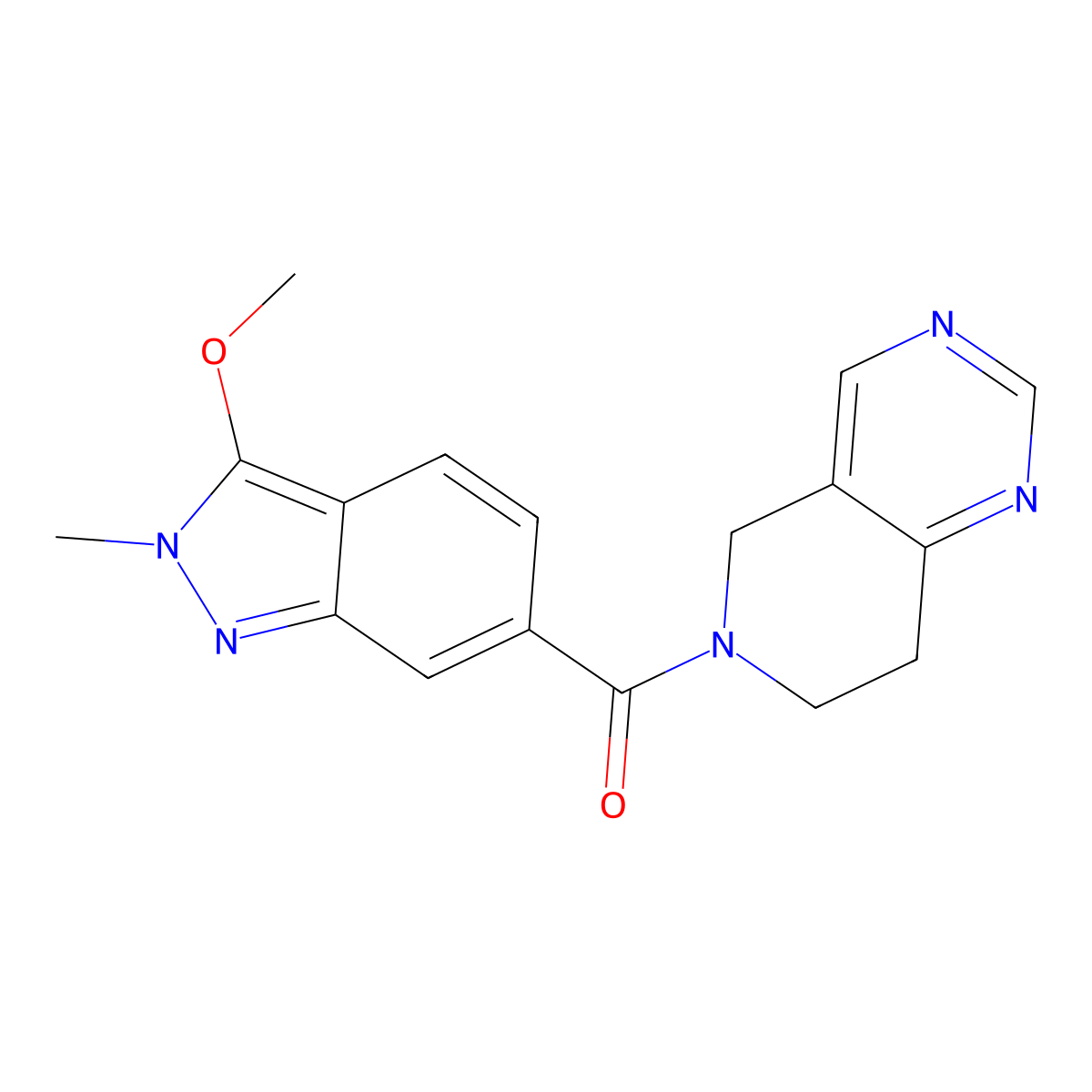 (7,8-dihydropyrido[4,3-d]pyrimidin-6(5H)-yl)(3-methoxy-2-methyl-2H-indazol-6-yl)methanone molecular structure, CAS 1796946-64-9