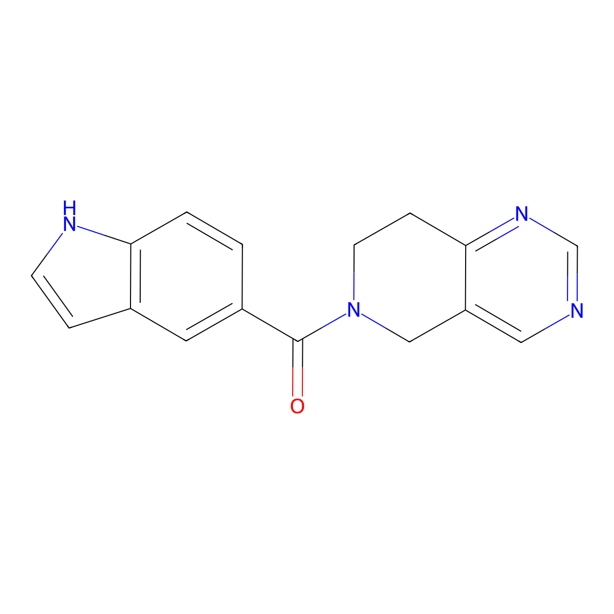 (7,8-dihydropyrido[4,3-d]pyrimidin-6(5H)-yl)(1H-indol-5-yl)methanone molecular structure, CAS 1796946-73-0