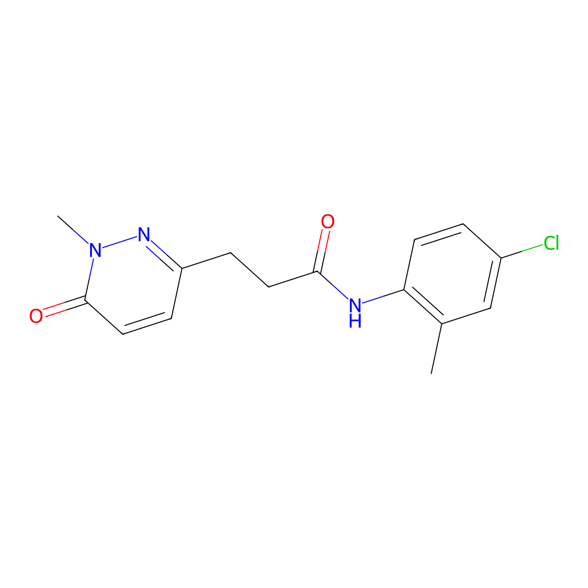 N-(4-chloro-2-methylphenyl)-3-(1-methyl-6-oxo-1,6-dihydropyridazin-3-yl)propanamide molecular structure, CAS 1796946-92-3