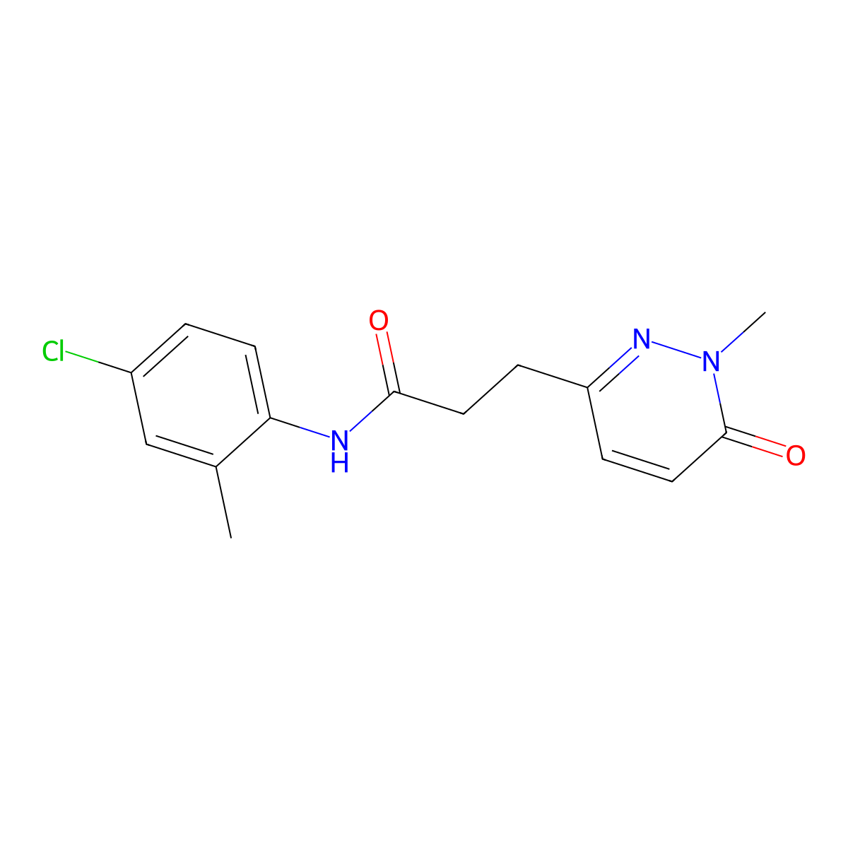 N-(4-chloro-2-methylphenyl)-3-(1-methyl-6-oxo-1,6-dihydropyridazin-3-yl)propanamide molecular structure, CAS 1796946-92-3