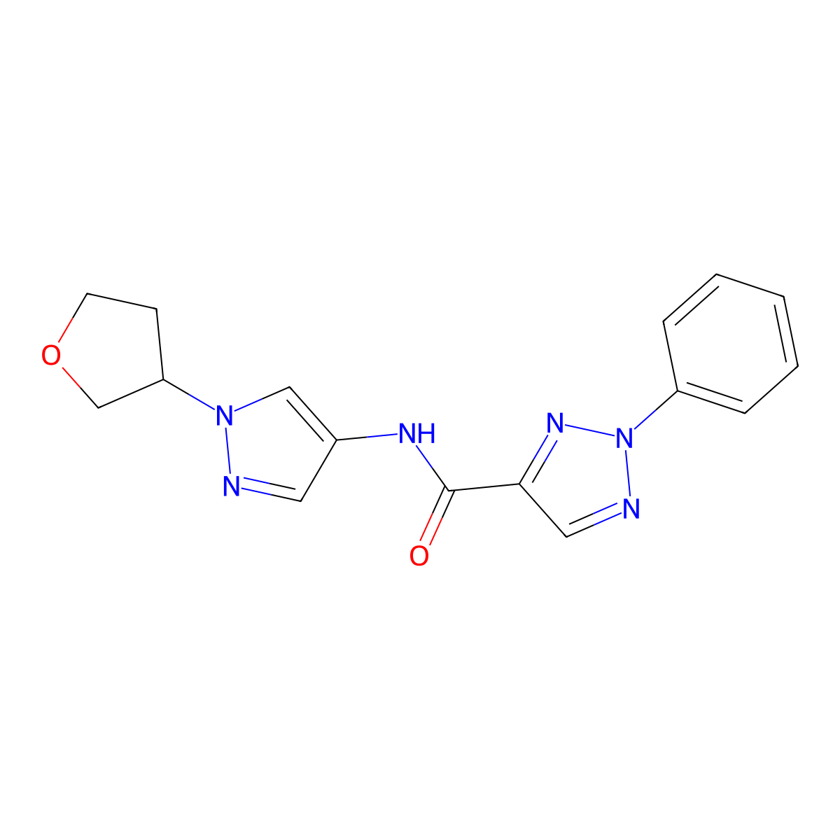 N-[1-(oxolan-3-yl)-1H-pyrazol-4-yl]-2-phenyl-2H-1,2,3-triazole-4-carboxamide molecular structure, CAS 1796947-60-8