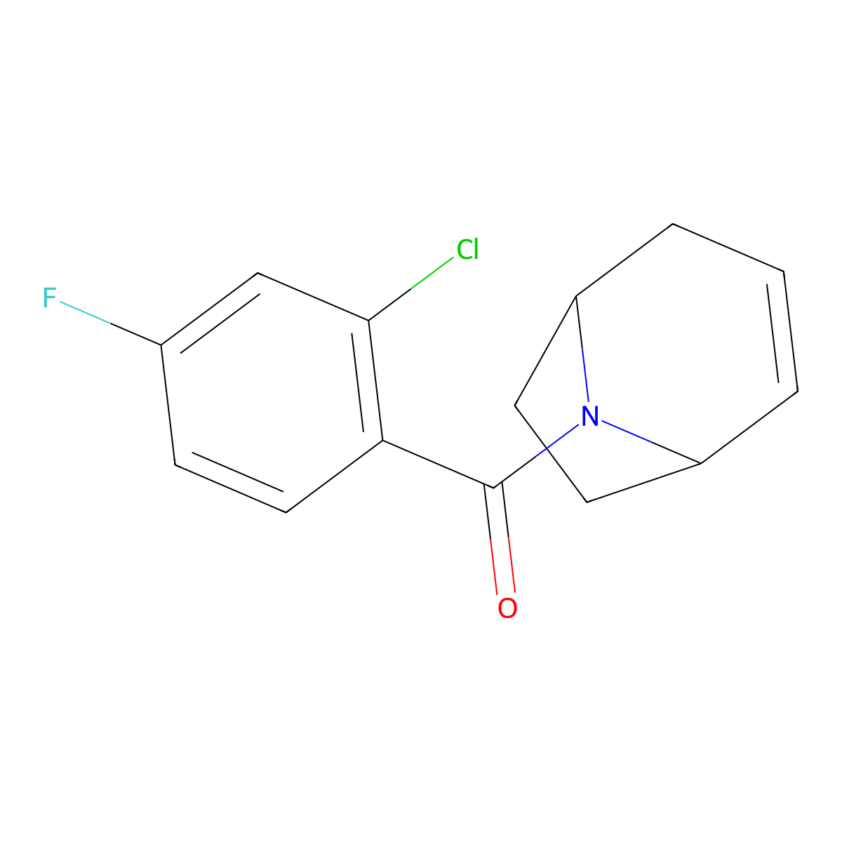 (1R,5S)-8-azabicyclo[3.2.1]oct-2-en-8-yl(2-chloro-4-fluorophenyl)methanone molecular structure, CAS 1796947-70-0