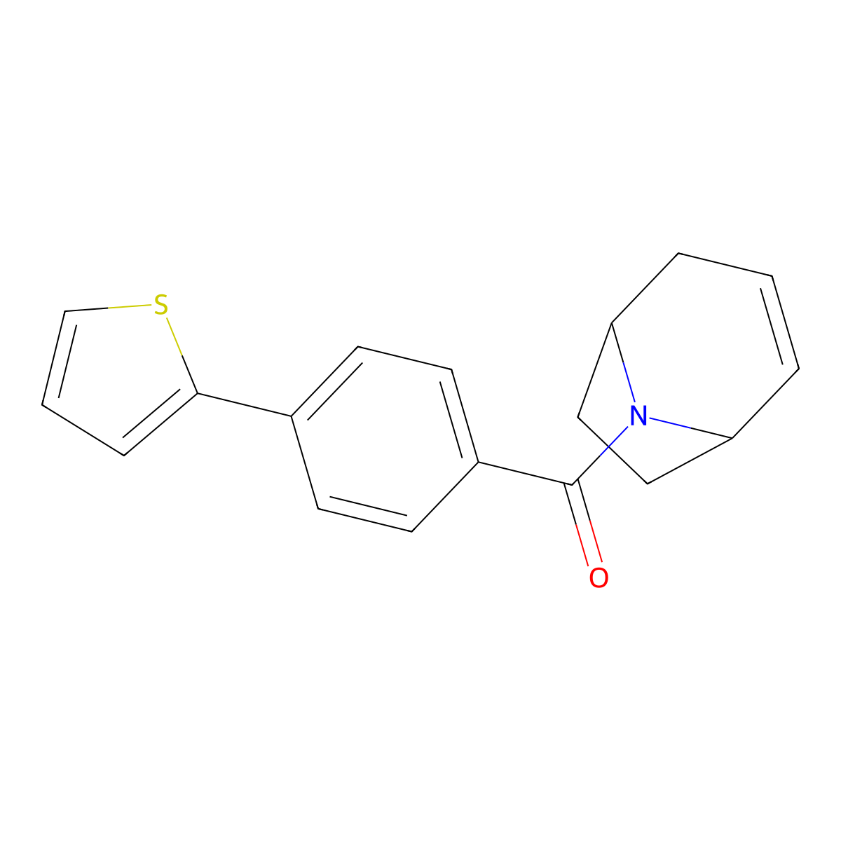 (1R,5S)-8-azabicyclo[3.2.1]oct-2-en-8-yl(4-(thiophen-2-yl)phenyl)methanone molecular structure, CAS 1796947-95-9