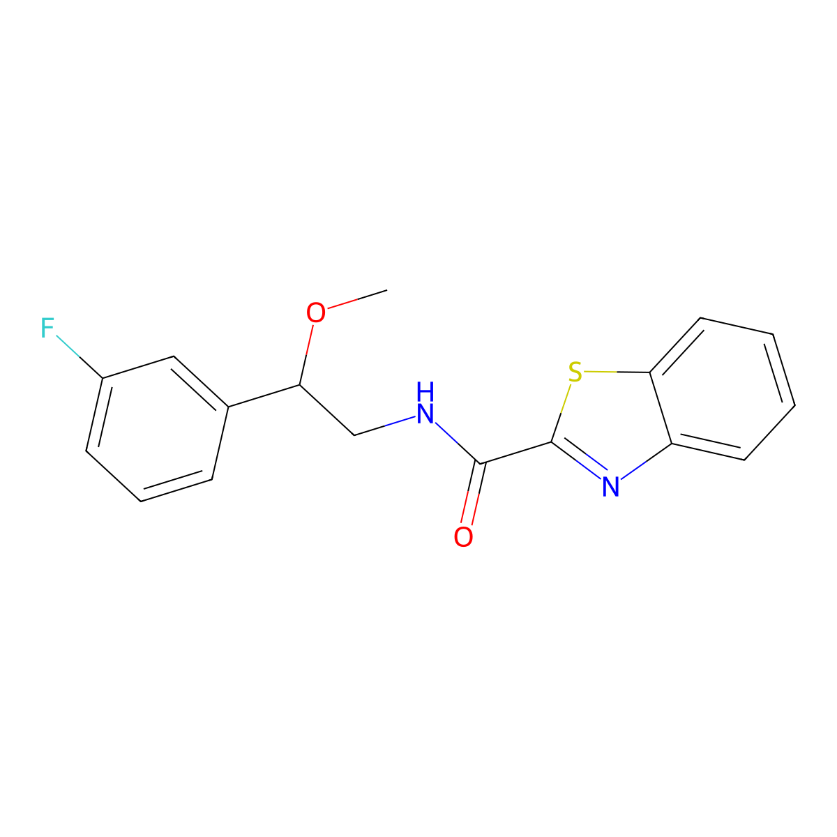 N-(2-(3-fluorophenyl)-2-methoxyethyl)benzo[d]thiazole-2-carboxamide molecular structure, CAS 1796949-54-6