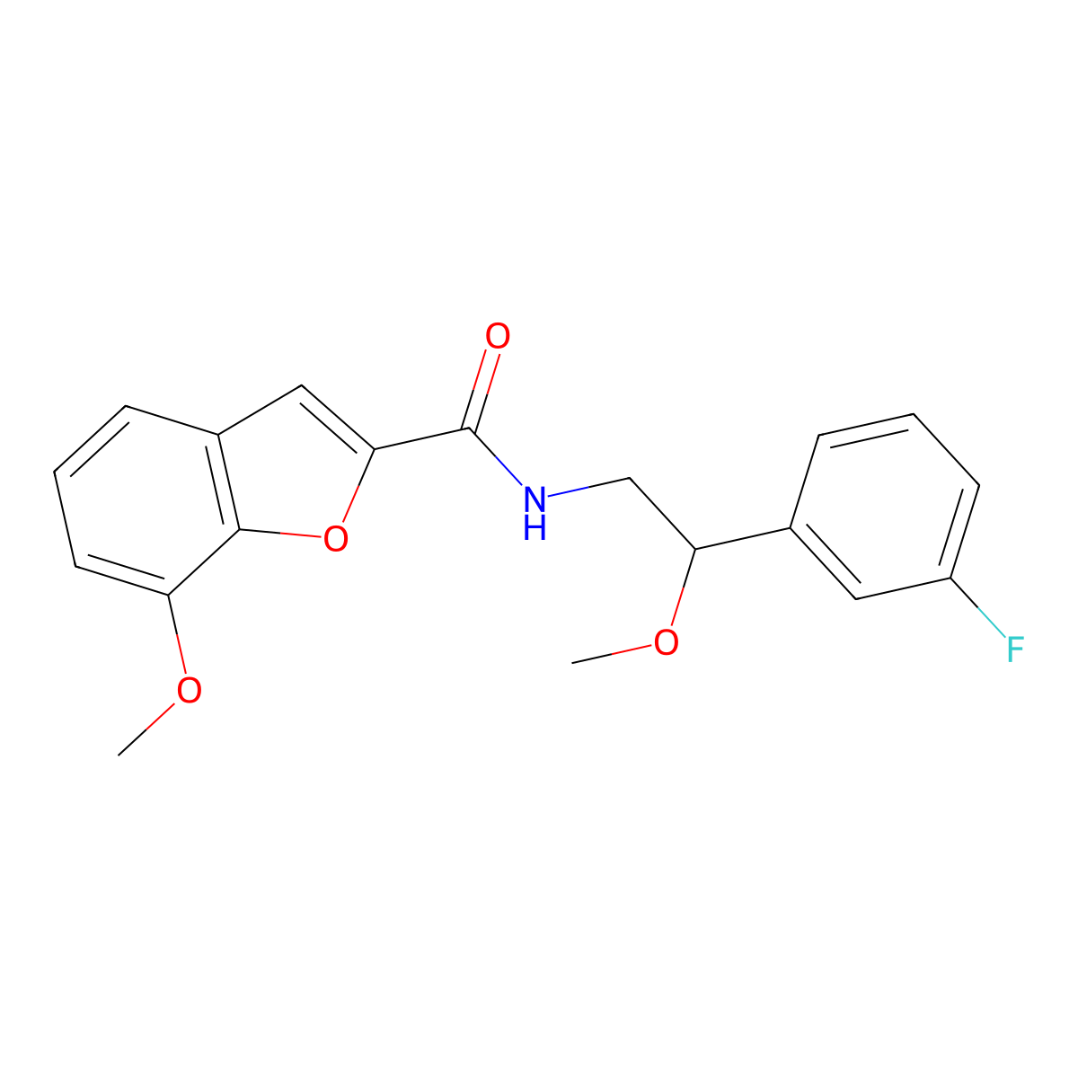 N-(2-(3-fluorophenyl)-2-methoxyethyl)-7-methoxybenzofuran-2-carboxamide molecular structure, CAS 1796949-55-7