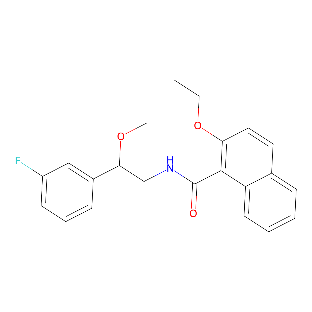 2-ethoxy-N-(2-(3-fluorophenyl)-2-methoxyethyl)-1-naphthamide molecular structure, CAS 1796949-59-1