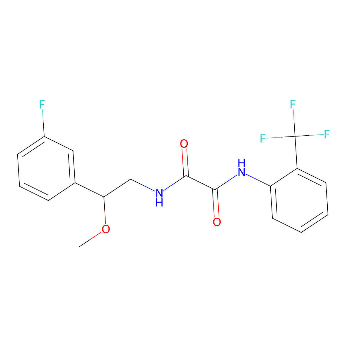N1-(2-(3-fluorophenyl)-2-methoxyethyl)-N2-(2-(trifluoromethyl)phenyl)oxalamide molecular structure, CAS 1796949-62-6