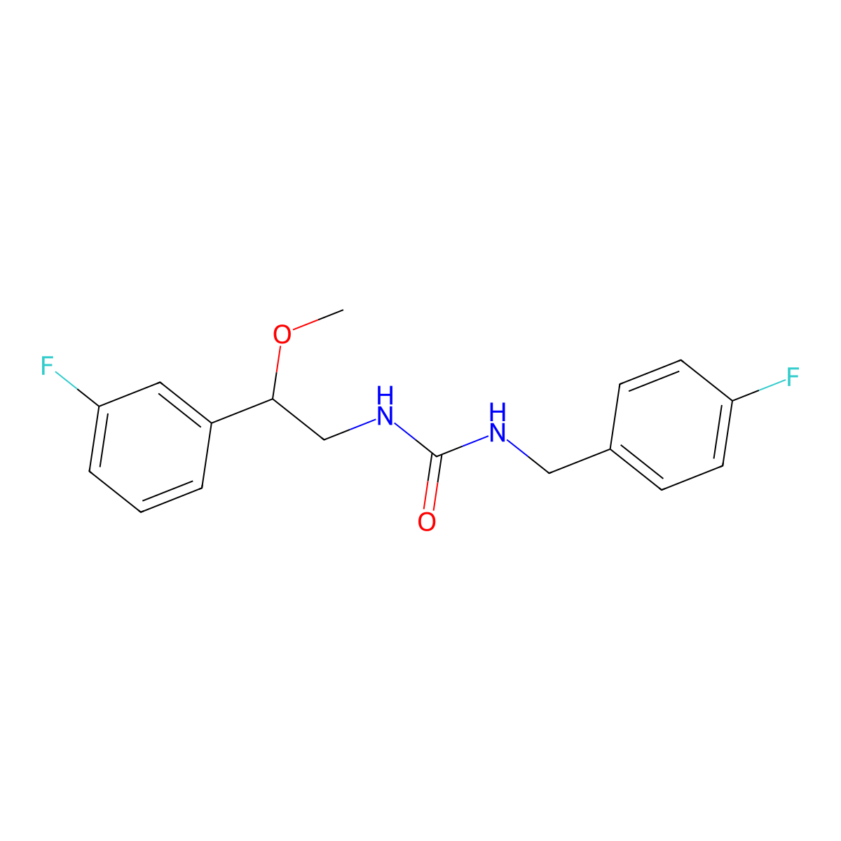 1-(4-Fluorobenzyl)-3-(2-(3-fluorophenyl)-2-methoxyethyl)urea molecular structure, CAS 1796949-69-3