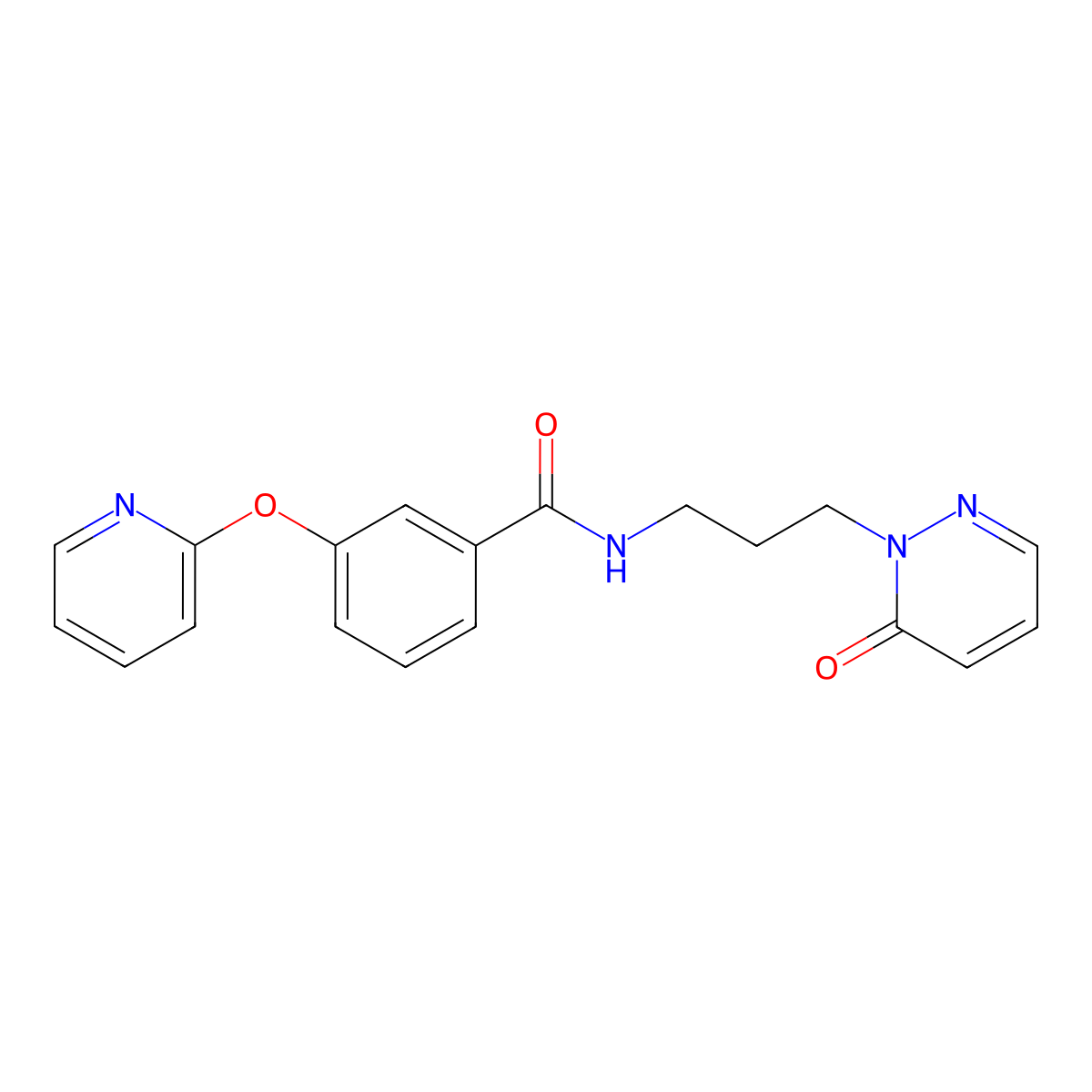 N-(3-(6-oxopyridazin-1(6H)-yl)propyl)-3-(pyridin-2-yloxy)benzamide molecular structure, CAS 1796949-86-4