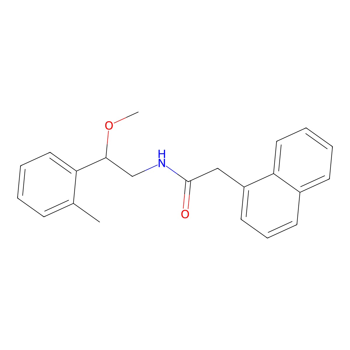 N-(2-methoxy-2-(o-tolyl)ethyl)-2-(naphthalen-1-yl)acetamide molecular structure, CAS 1796950-14-5