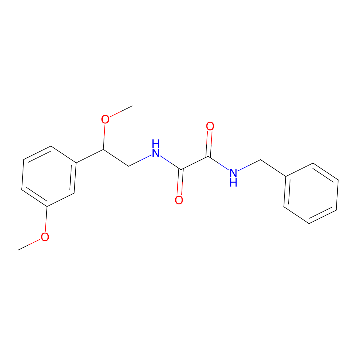 N1-benzyl-N2-(2-methoxy-2-(3-methoxyphenyl)ethyl)oxalamide molecular structure, CAS 1796950-39-4