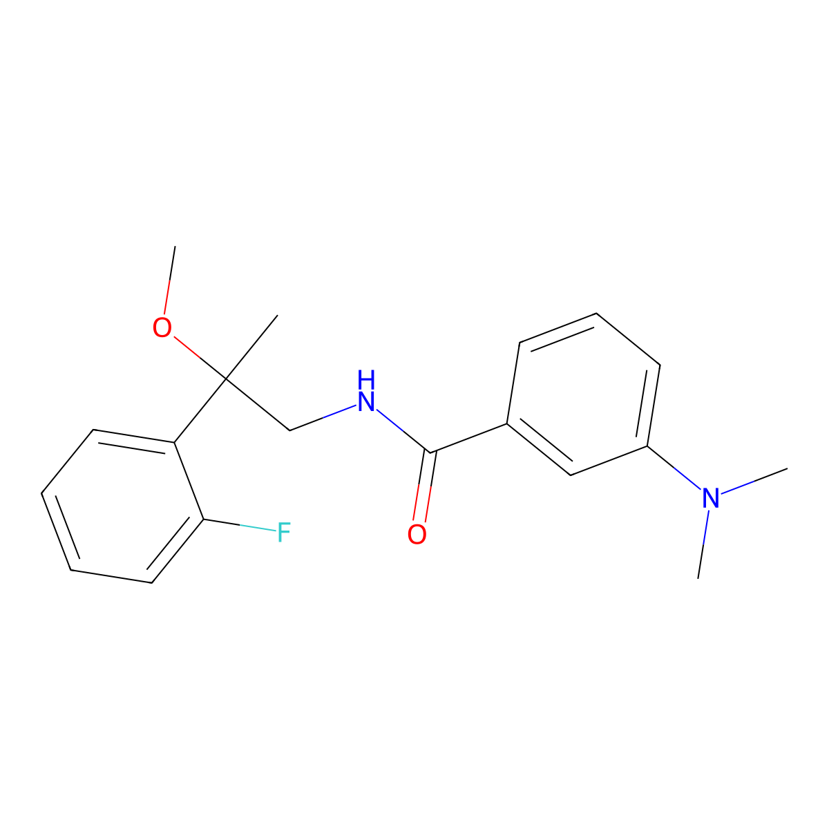 3-(Dimethylamino)-N-[2-(2-fluorophenyl)-2-methoxypropyl]benzamide molecular structure, CAS 1796950-61-2