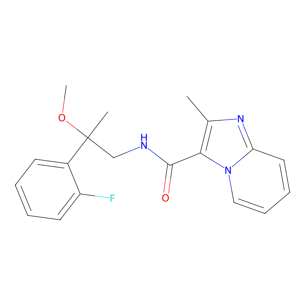 N-[2-(2-Fluorophenyl)-2-methoxypropyl]-2-methylimidazo[1,2-A]pyridine-3-carboxamide molecular structure, CAS 1796950-70-3