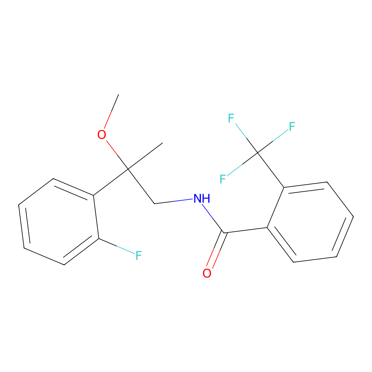 N-[2-(2-Fluorophenyl)-2-methoxypropyl]-2-(trifluoromethyl)benzamide molecular structure, CAS 1796950-80-5