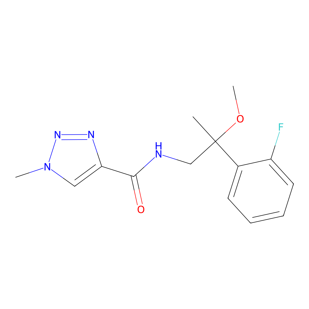 N-[2-(2-fluorophenyl)-2-methoxypropyl]-1-methyl-1H-1,2,3-triazole-4-carboxamide molecular structure, CAS 1796951-01-3