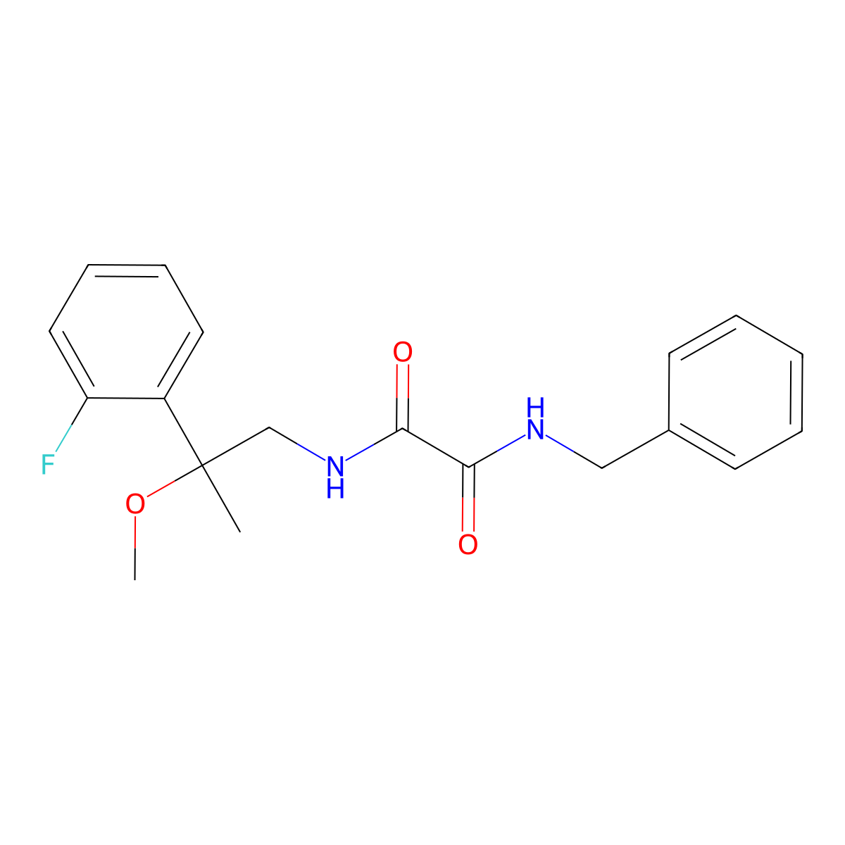 N1-benzyl-N2-(2-(2-fluorophenyl)-2-methoxypropyl)oxalamide molecular structure, CAS 1796951-14-8
