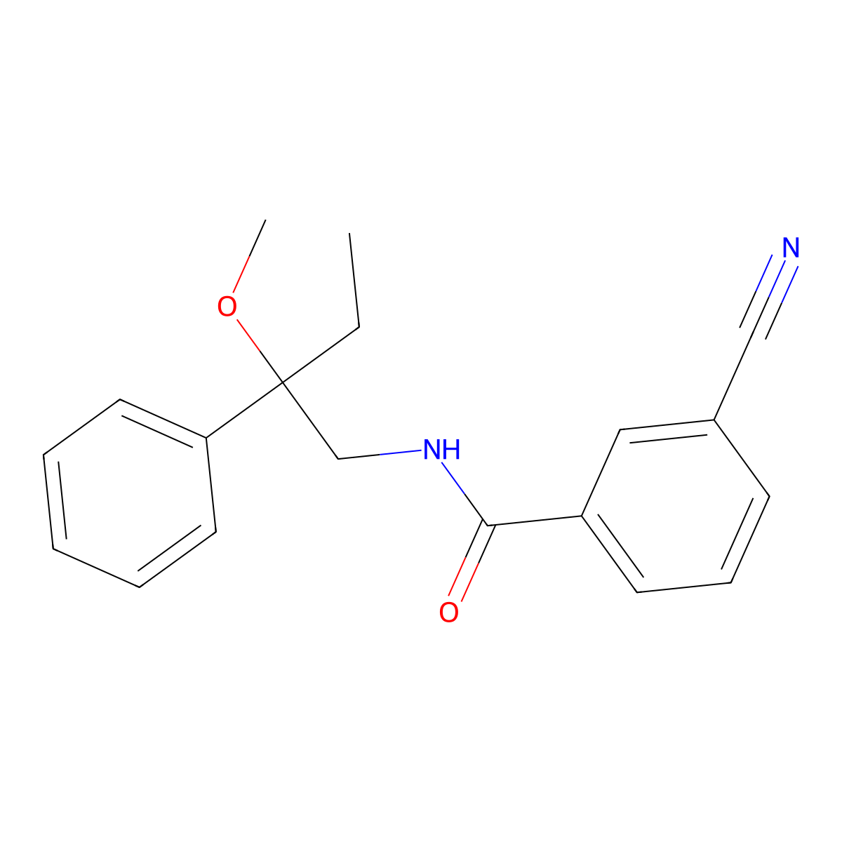 3-cyano-N-(2-methoxy-2-phenylbutyl)benzamide molecular structure, CAS 1796951-25-1