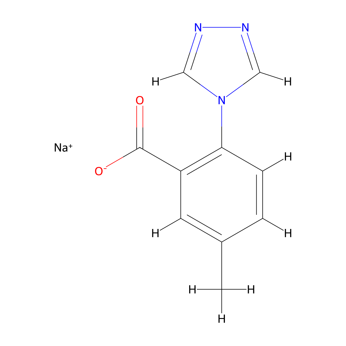 sodium 5-methyl-2-(4H-1,2,4-triazol-4-yl)benzoate molecular structure, CAS 1796952-73-2
