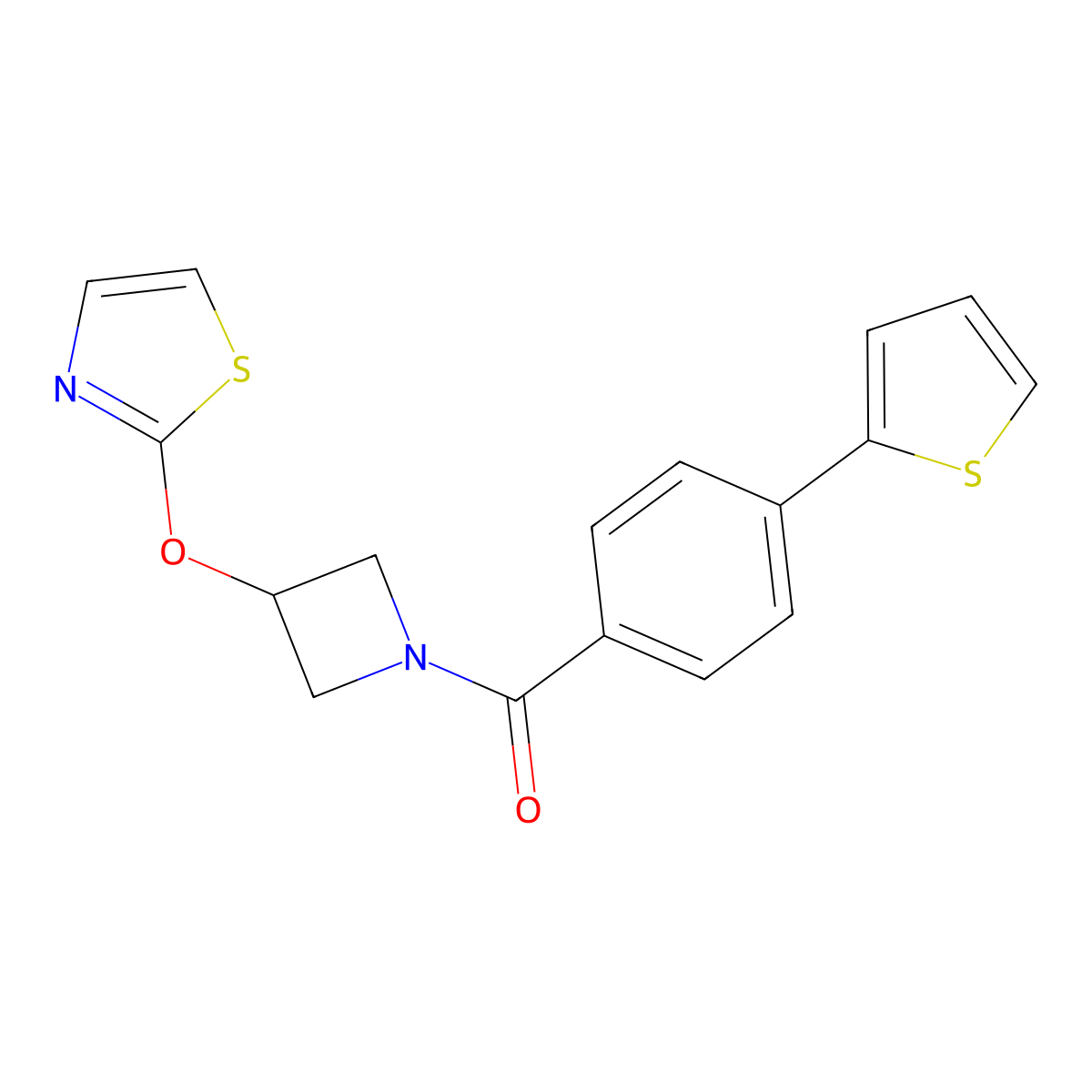 (3-(Thiazol-2-yloxy)azetidin-1-yl)(4-(thiophen-2-yl)phenyl)methanone molecular structure, CAS 1796957-82-8