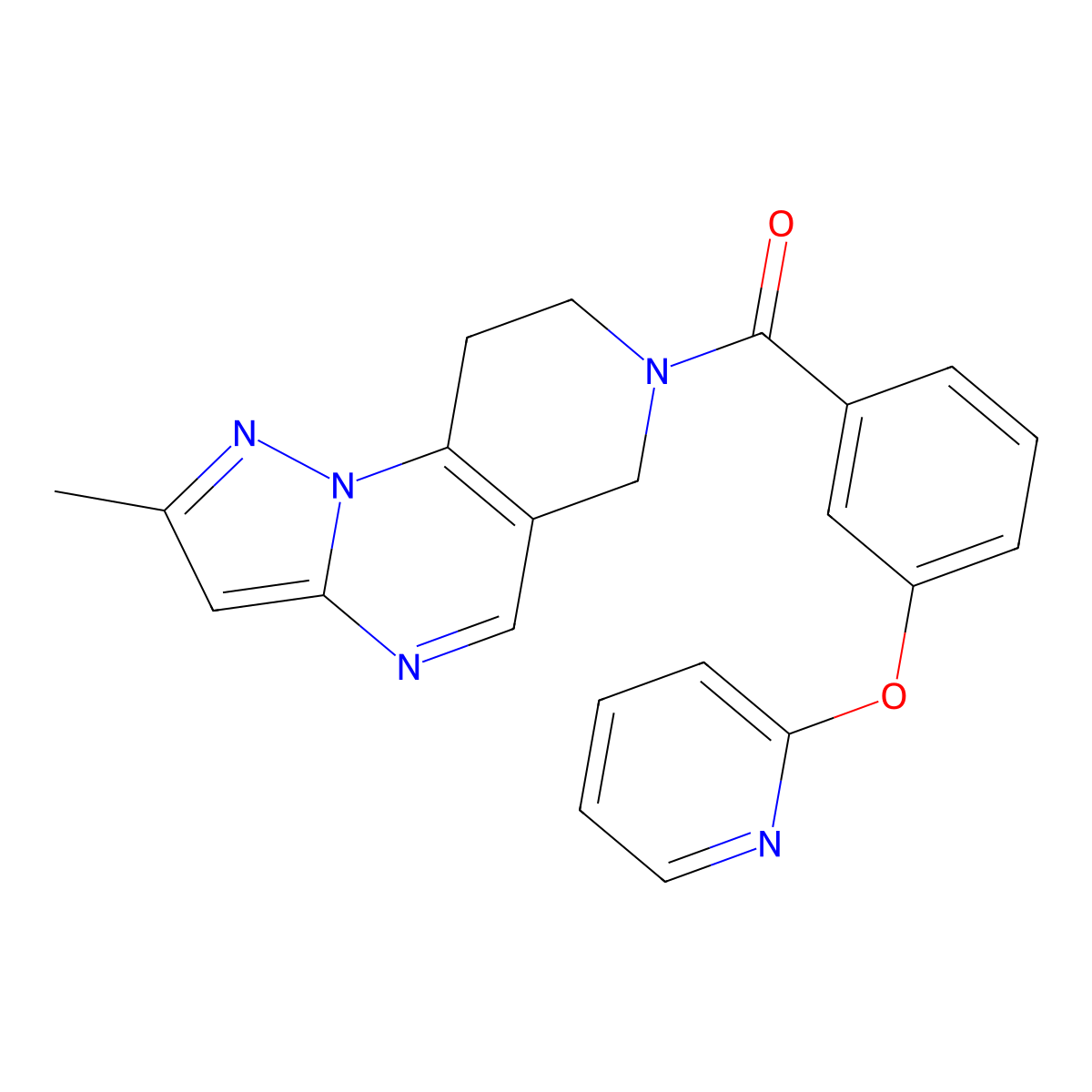 4-Methyl-11-[3-(pyridin-2-yloxy)benzoyl]-2,3,7,11-tetraazatricyclo[7.4.0.0^{2,6}]trideca-1(9),3,5,7-tetraene molecular structure, CAS 1796959-15-3