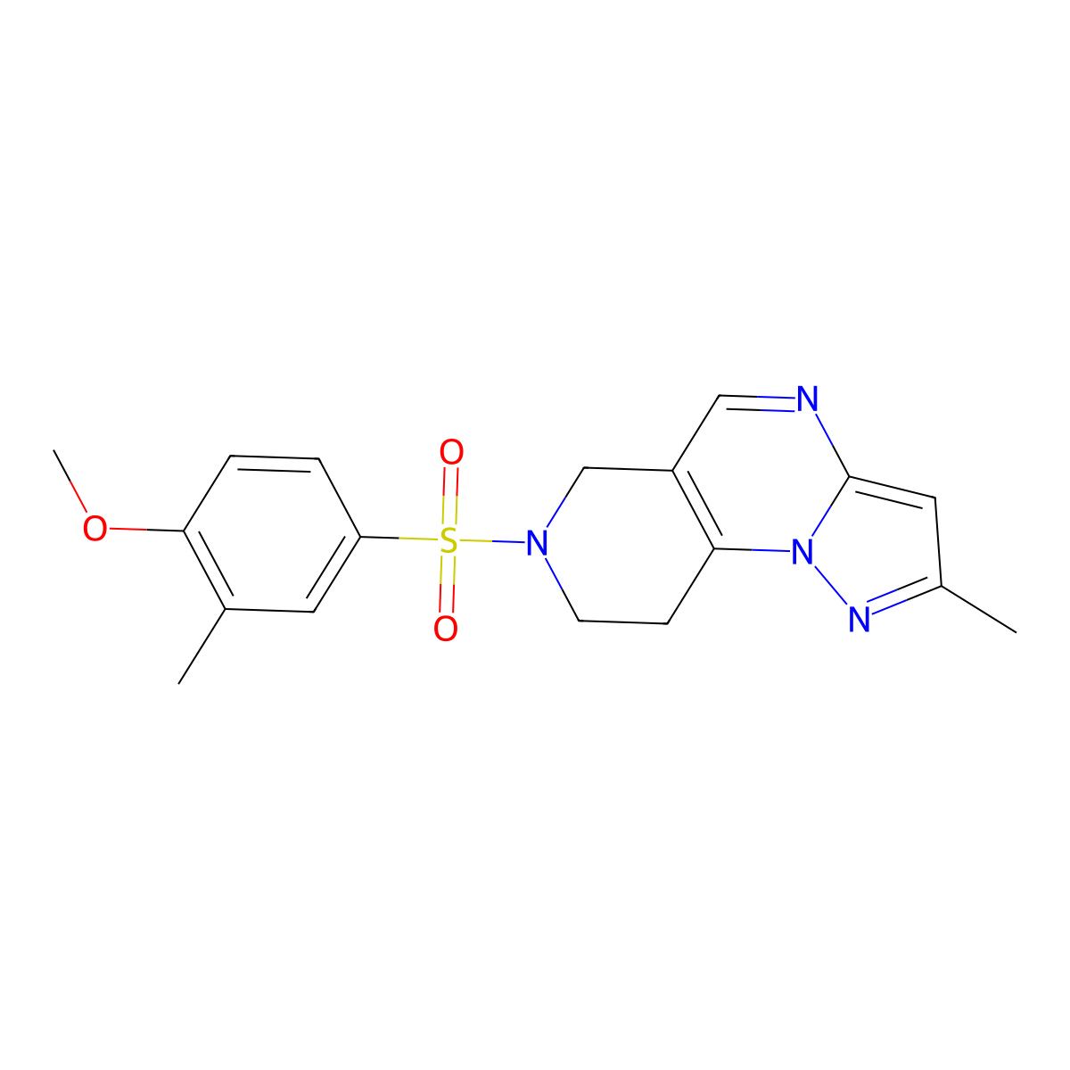 11-(4-Methoxy-3-methylbenzenesulfonyl)-4-methyl-2,3,7,11-tetraazatricyclo[7.4.0.0^{2,6}]trideca-1(9),3,5,7-tetraene molecular structure, CAS 1796959-46-0