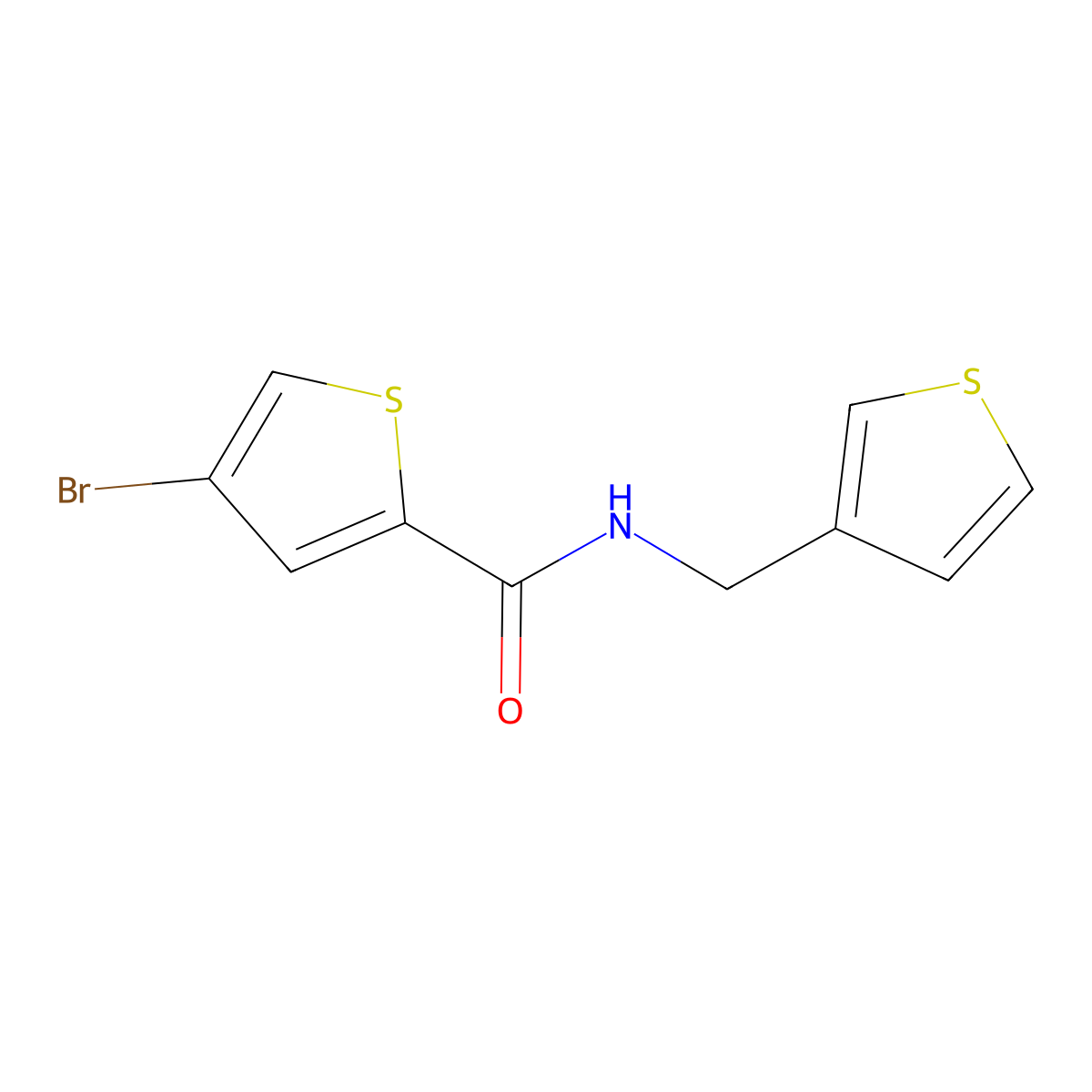 4-bromo-N-(thiophen-3-ylmethyl)thiophene-2-carboxamide molecular structure, CAS 1796959-96-0