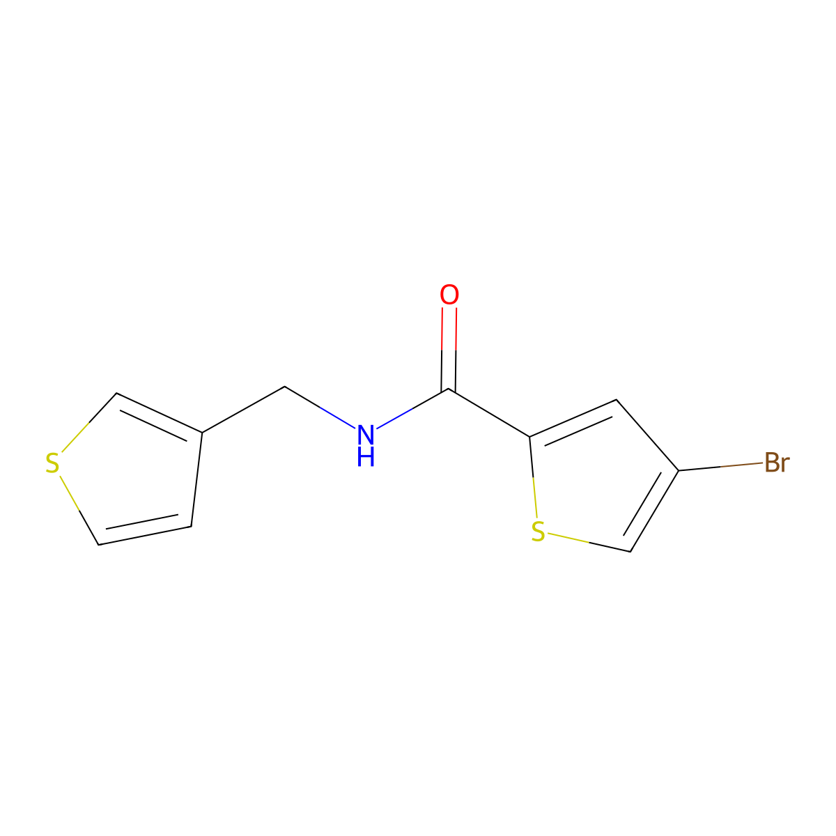 4-bromo-N-(thiophen-3-ylmethyl)thiophene-2-carboxamide molecular structure, CAS 1796959-96-0