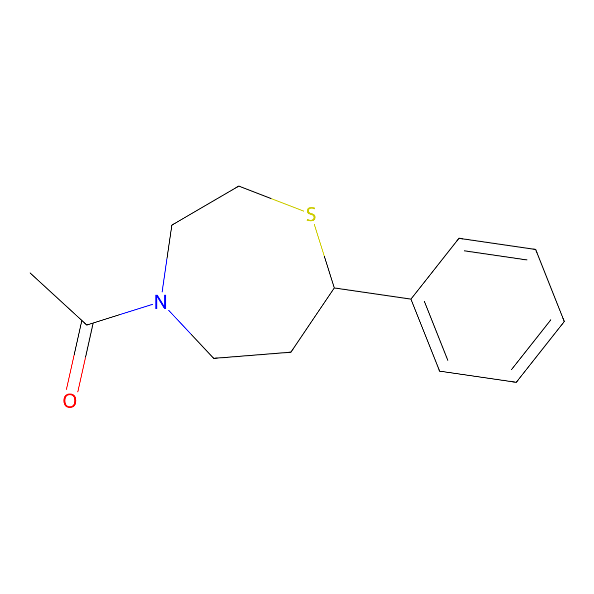 1-(7-Phenyl-1,4-thiazepan-4-yl)ethanone molecular structure, CAS 1796961-33-5