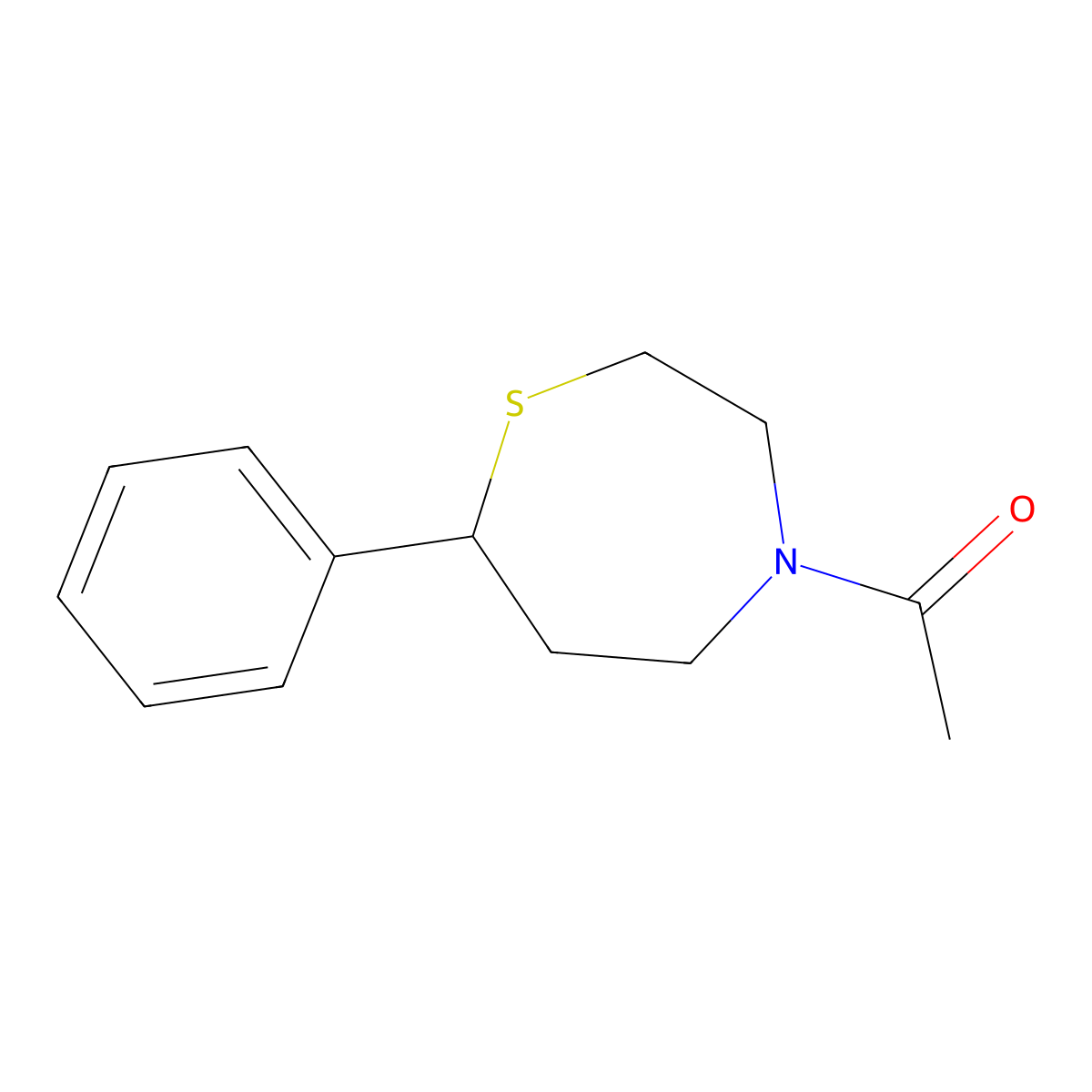 1-(7-Phenyl-1,4-thiazepan-4-yl)ethanone molecular structure, CAS 1796961-33-5