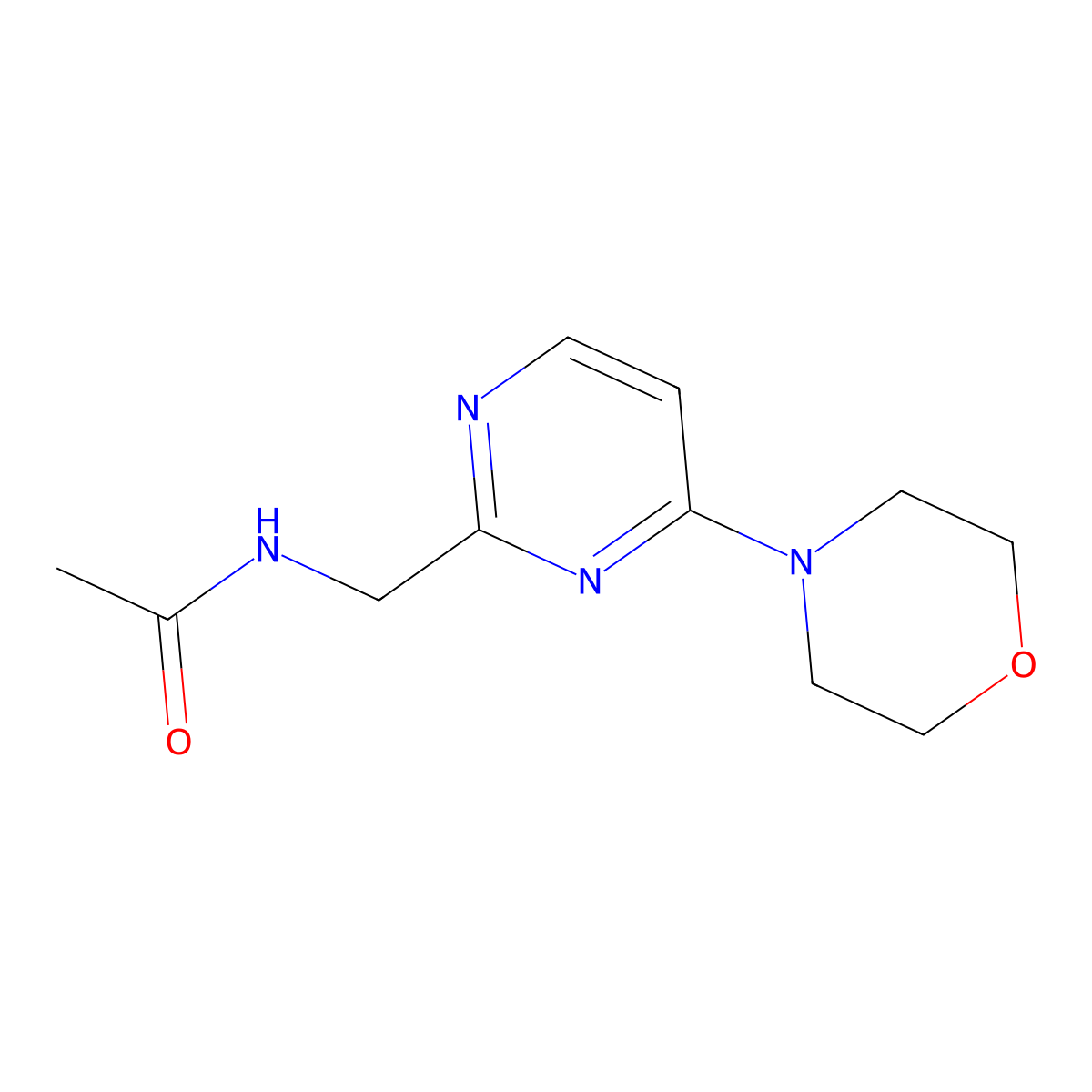 N-((4-morpholinopyrimidin-2-yl)methyl)acetamide molecular structure, CAS 1796963-00-2