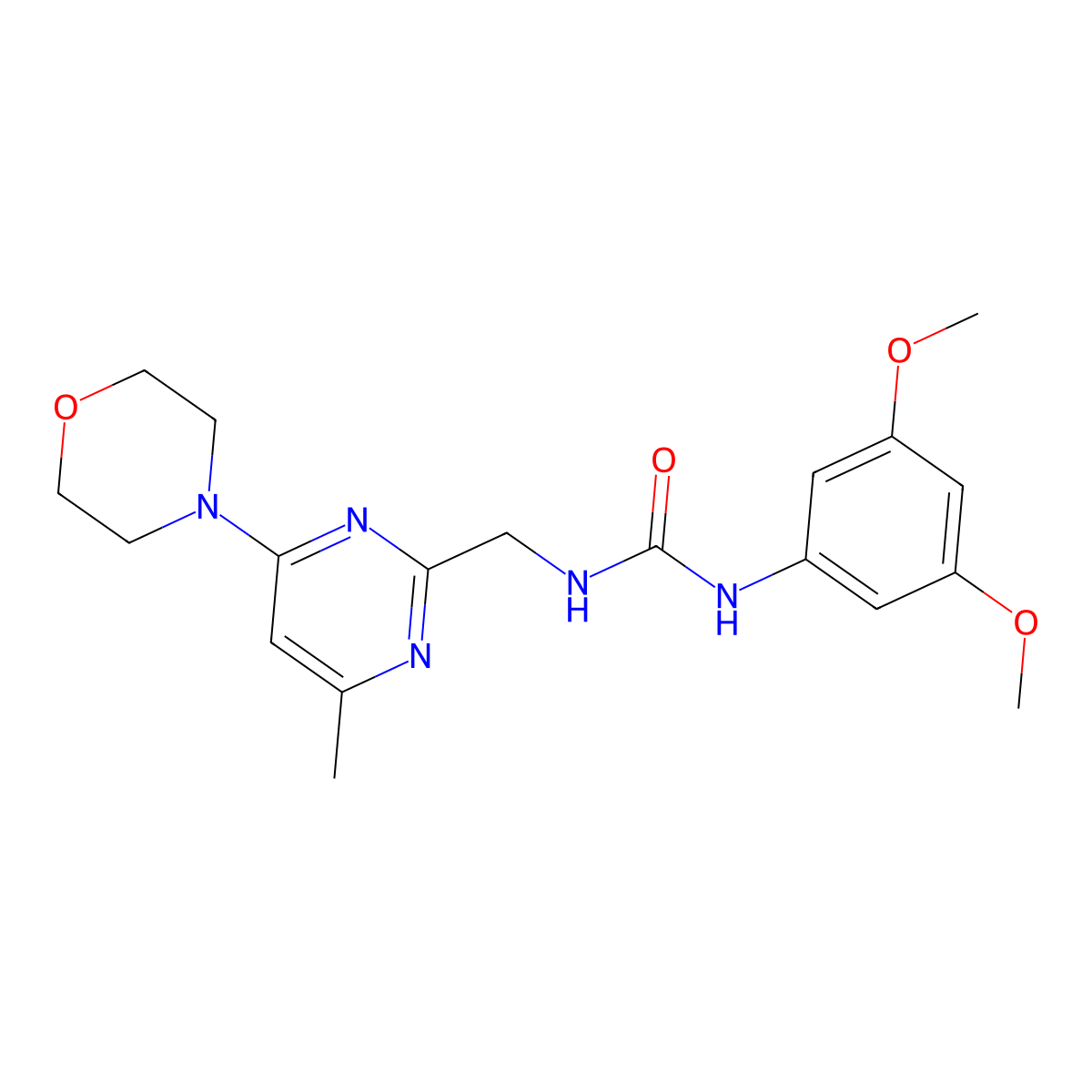 1-(3,5-Dimethoxyphenyl)-3-((4-methyl-6-morpholinopyrimidin-2-yl)methyl)urea molecular structure, CAS 1796963-65-9
