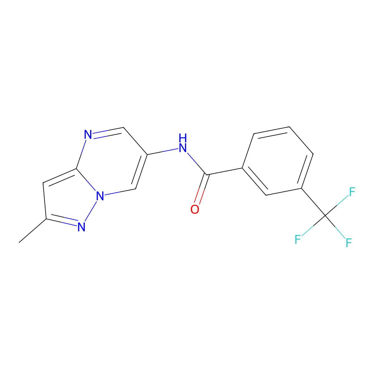 N-{2-methylpyrazolo[1,5-a]pyrimidin-6-yl}-3-(trifluoromethyl)benzamide molecular structure, CAS 1796964-62-9