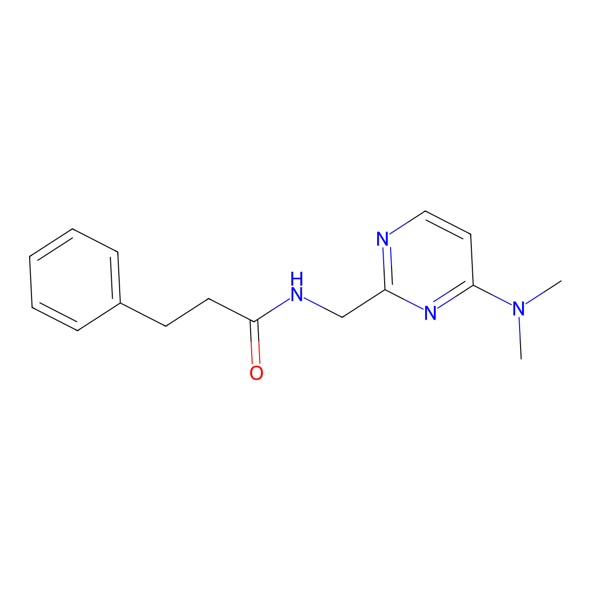 N-{[4-(dimethylamino)pyrimidin-2-yl]methyl}-3-phenylpropanamide molecular structure, CAS 1796964-81-2