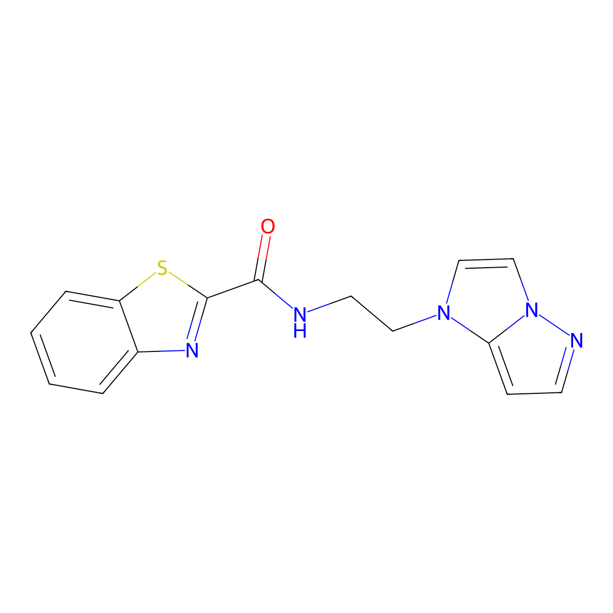 N-(2-(1H-imidazo[1,2-b]pyrazol-1-yl)ethyl)benzo[d]thiazole-2-carboxamide molecular structure, CAS 1796965-44-0