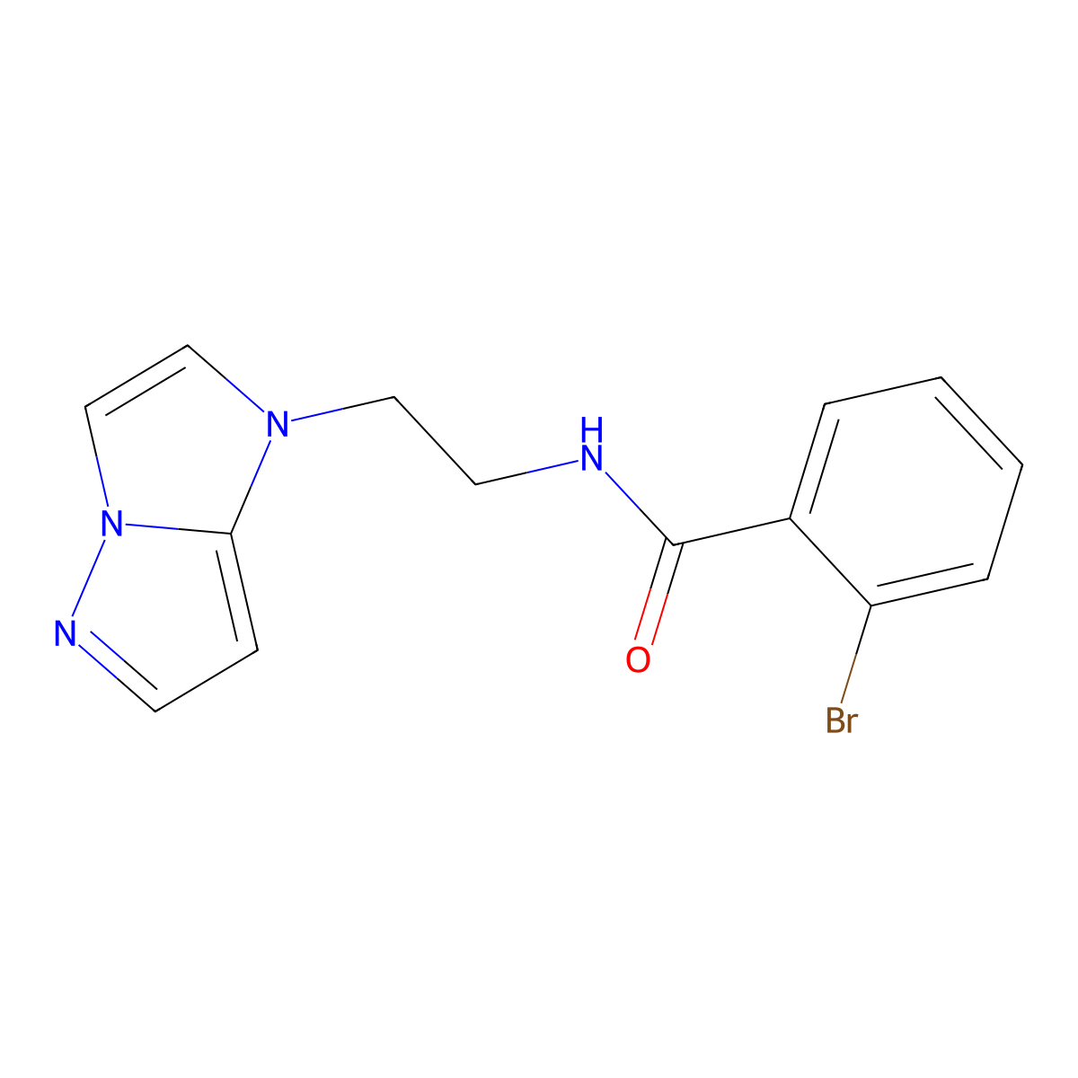 N-(2-(1H-imidazo[1,2-b]pyrazol-1-yl)ethyl)-2-bromobenzamide molecular structure, CAS 1796965-53-1