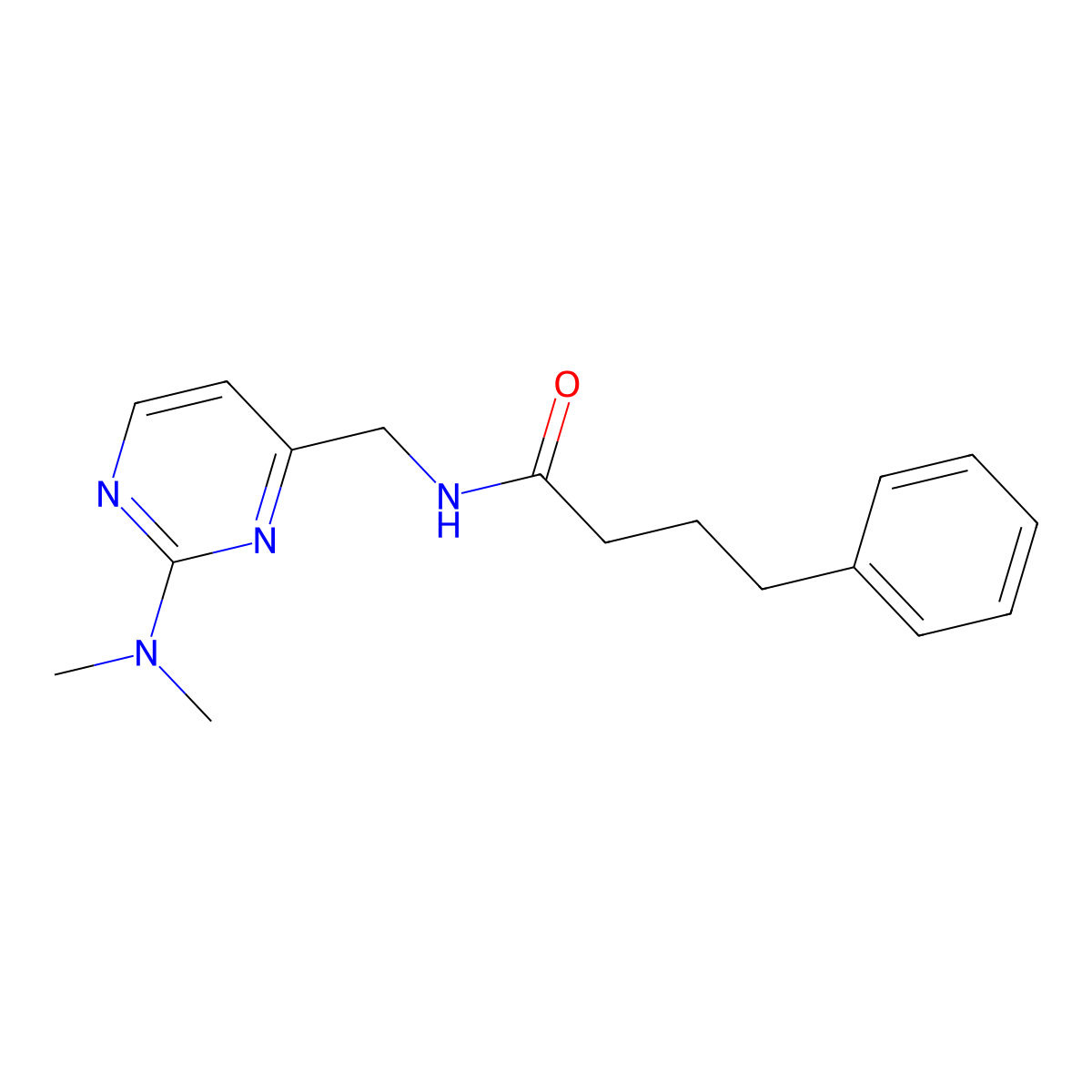 N-{[2-(dimethylamino)pyrimidin-4-yl]methyl}-4-phenylbutanamide molecular structure, CAS 1796966-28-3