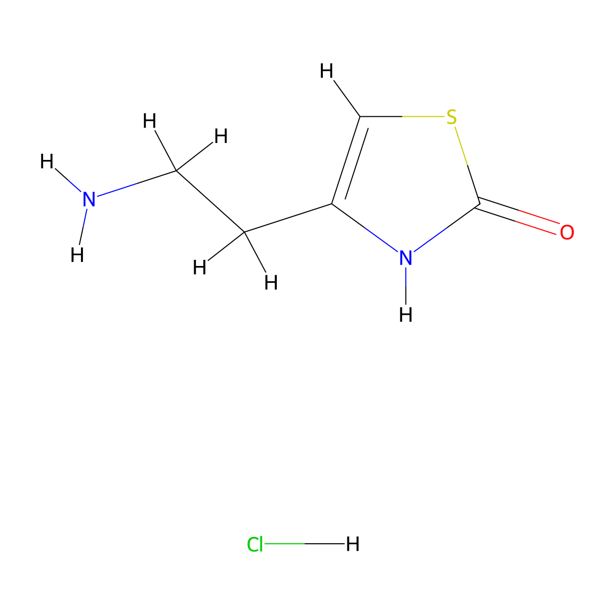 4-(2-Aminoethyl)-2,3-dihydro-1,3-thiazol-2-one hydrochloride molecular structure, CAS 1796966-31-8