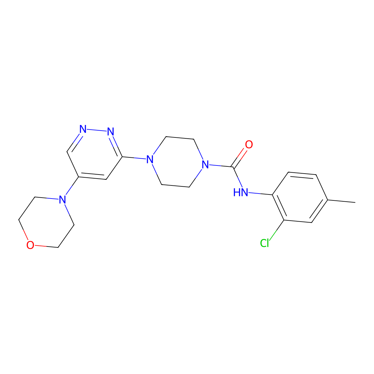 N-(2-chloro-4-methylphenyl)-4-(5-morpholinopyridazin-3-yl)piperazine-1-carboxamide molecular structure, CAS 1796966-51-2