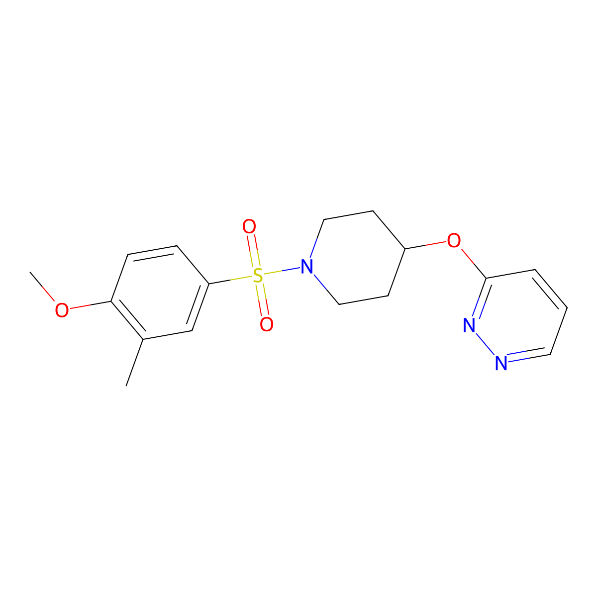 3-((1-((4-Methoxy-3-methylphenyl)sulfonyl)piperidin-4-yl)oxy)pyridazine molecular structure, CAS 1796968-72-3