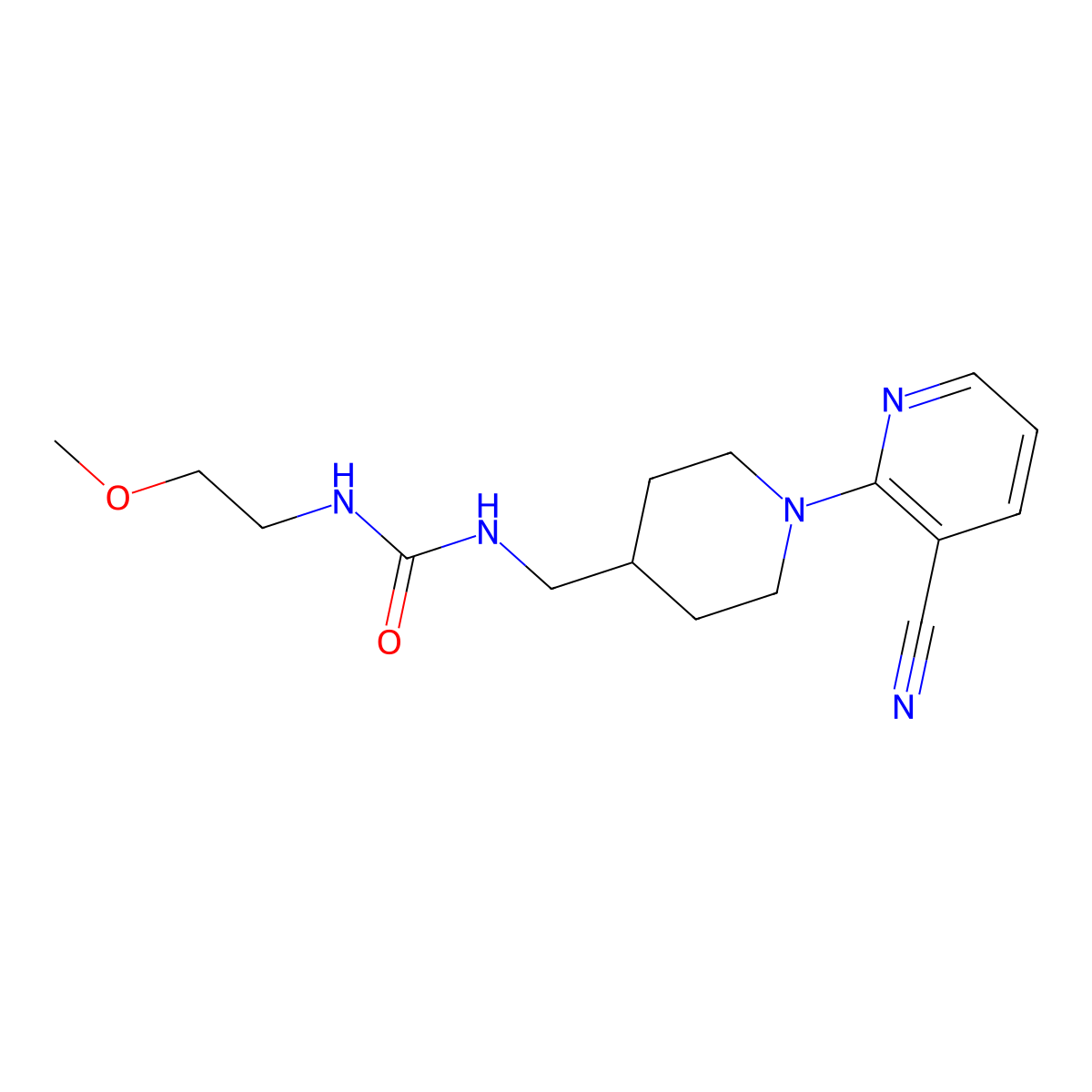 1-{[1-(3-Cyanopyridin-2-yl)piperidin-4-yl]methyl}-3-(2-methoxyethyl)urea molecular structure, CAS 1796969-17-9