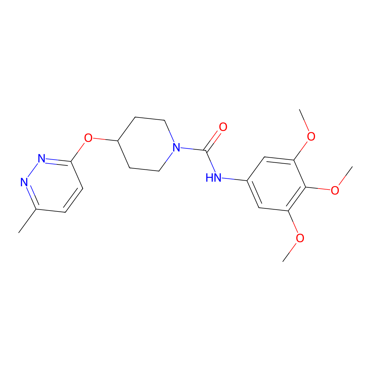4-((6-methylpyridazin-3-yl)oxy)-N-(3,4,5-trimethoxyphenyl)piperidine-1-carboxamide molecular structure, CAS 1796969-23-7