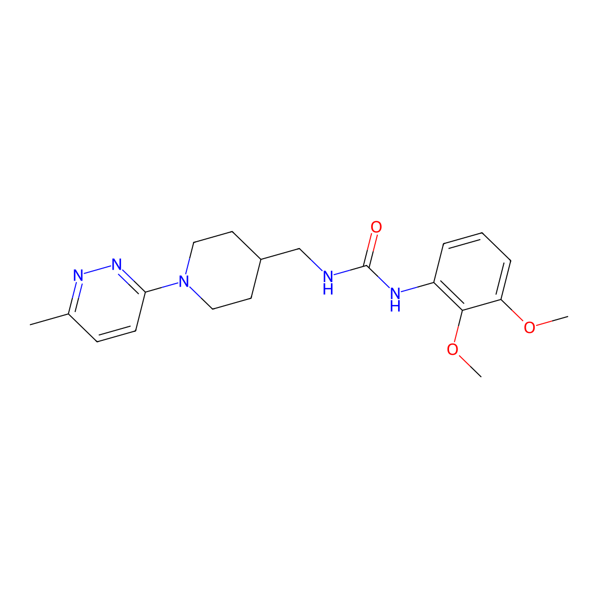1-(2,3-Dimethoxyphenyl)-3-((1-(6-methylpyridazin-3-yl)piperidin-4-yl)methyl)urea molecular structure, CAS 1796969-30-6